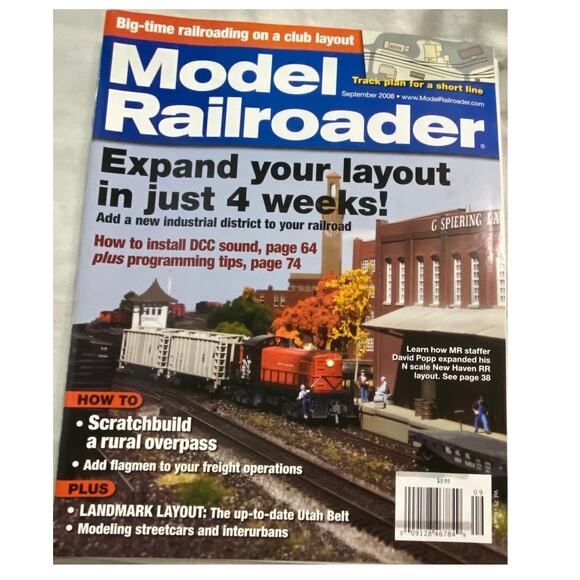 Lot 3 Model Railroader Sept Oct Nov 2008 Magazine Collect Train Layout Scenery - Picture 3 of 9
